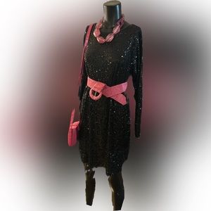 Long sleeve black prom/evening dress